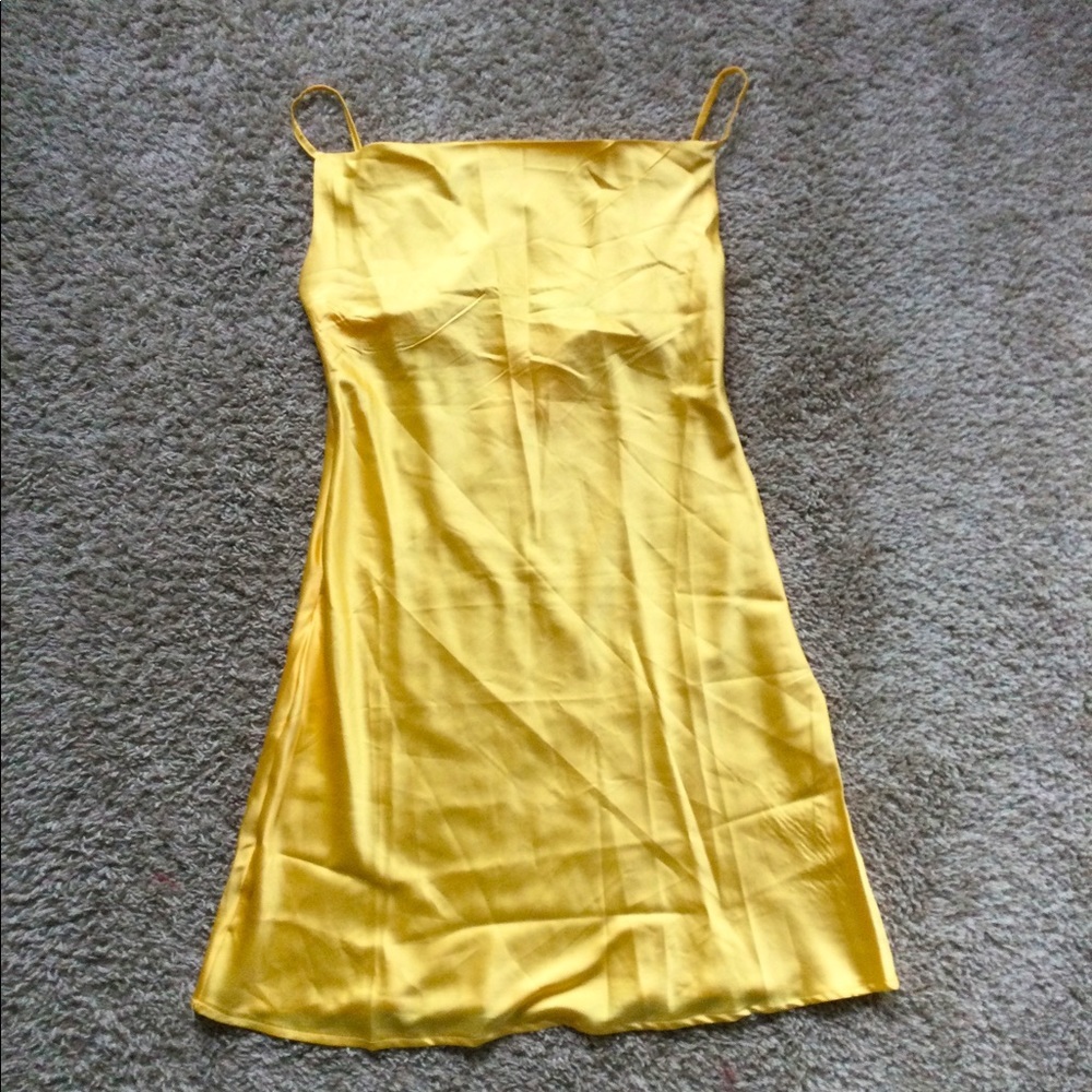 Silky Drip Collar Mini Dress